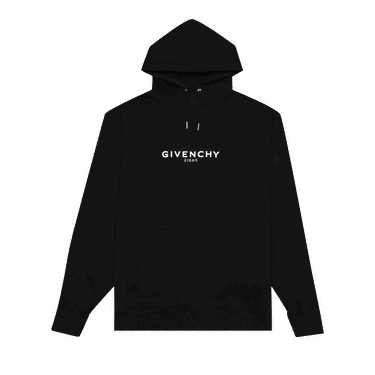 Суитчър Givenchy Classic Fit Hoodie With Reverse Print Черно | BMJ0GD3Y78 001, 0