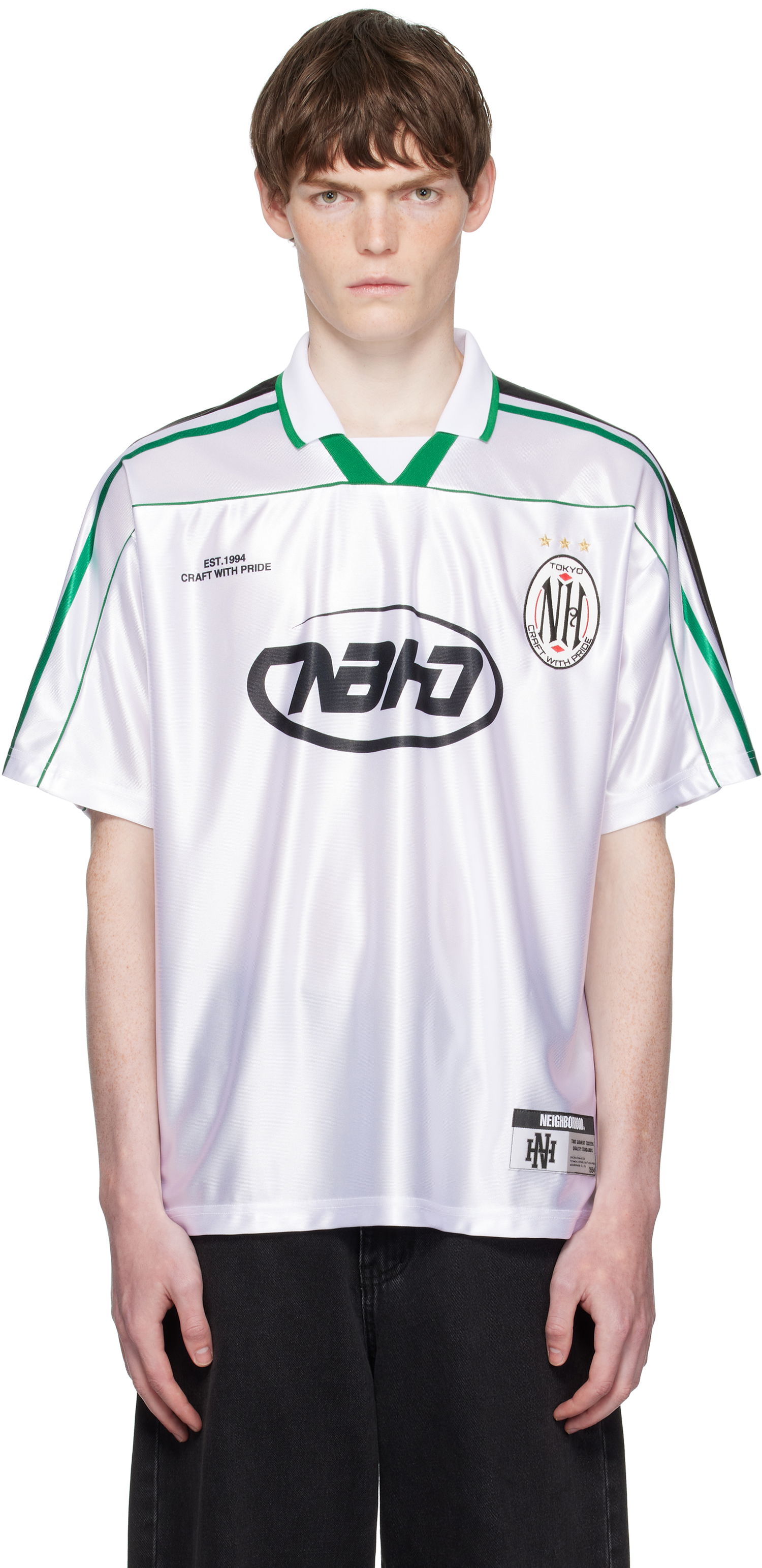 Поло тениска Neighborhood Neighborhood Game Short Sleeve Polo Бяло | 251FPNH-CSM16, 0