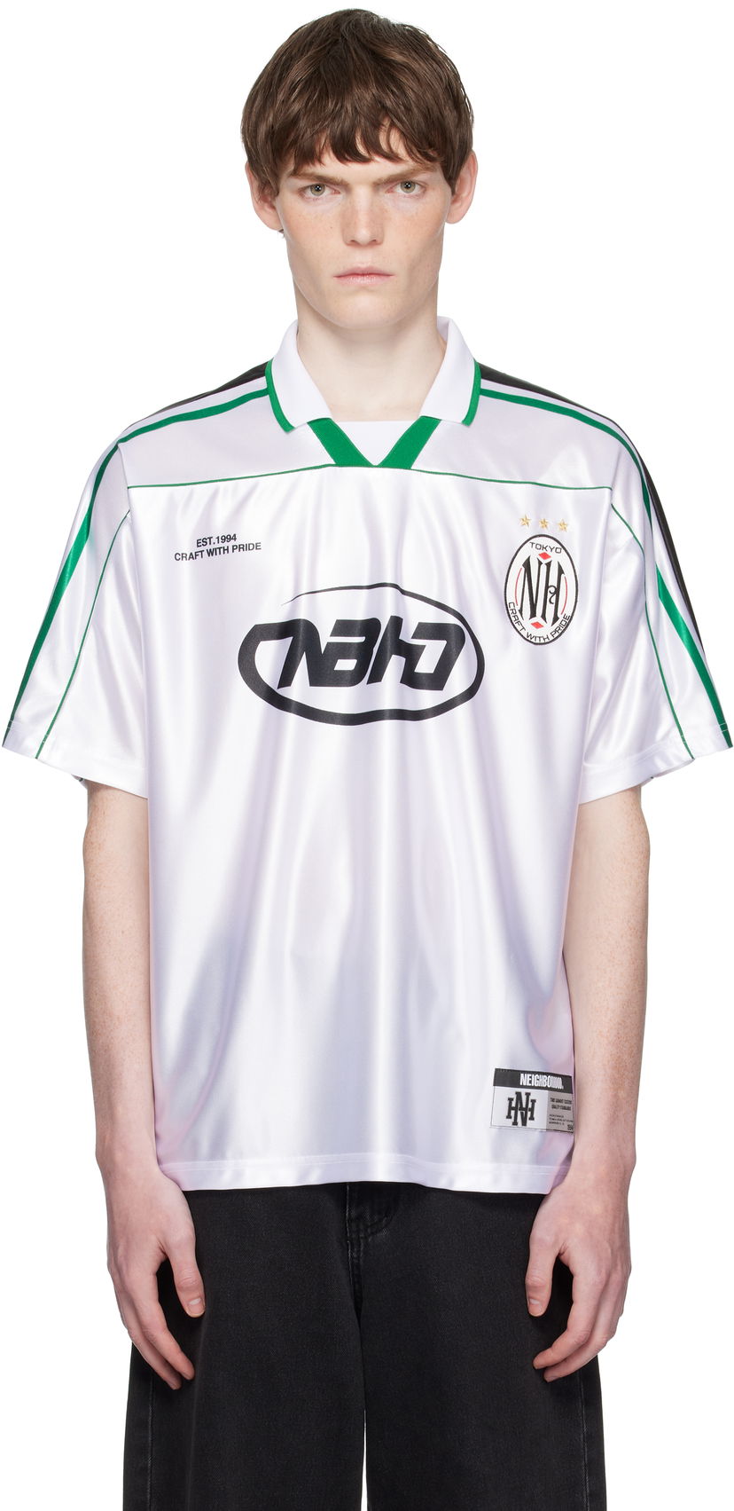Поло тениска Neighborhood Neighborhood Game Short Sleeve Polo Бяло | 251FPNH-CSM16