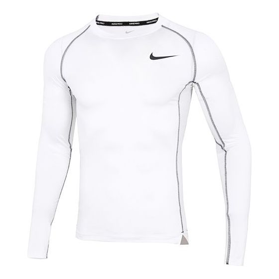 Тениска Nike Pro Dri-FIT Round Neck Long Sleeve Shirt Бяло | DD1991-100, 0