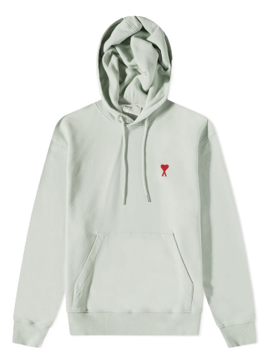 Суитчър AMI Small A Heart Popover Hoodie Тюркоазено | USW200-730-302