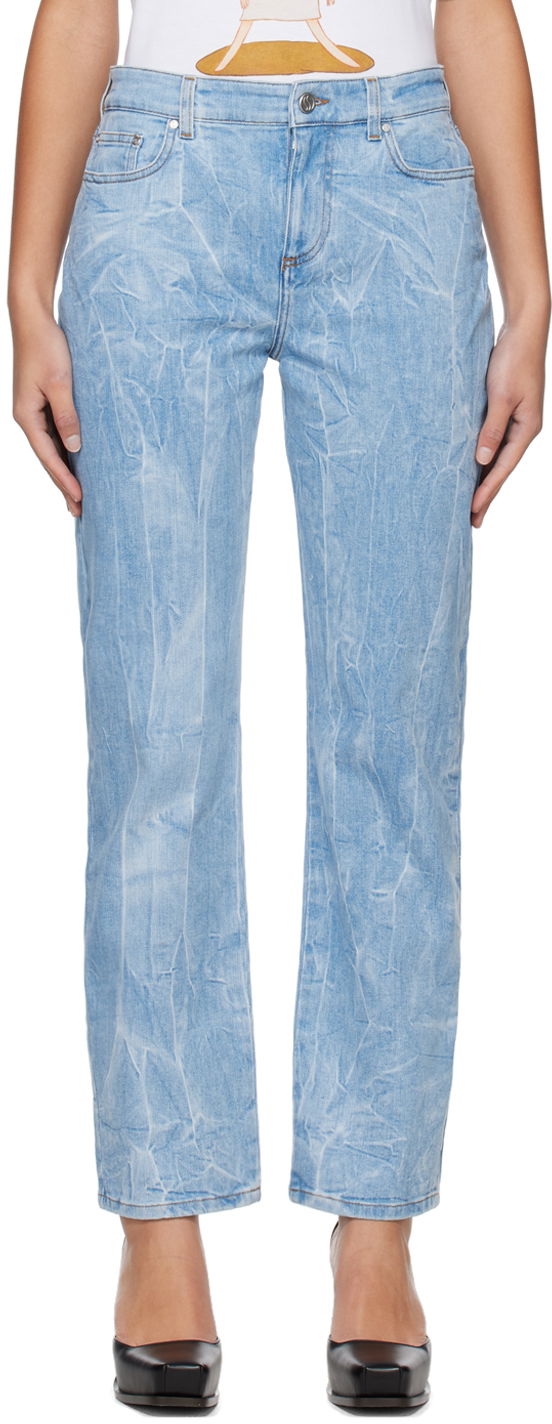 Дънки Stella McCartney Stella McCartney Crinkle Wash Jeans Синьо | 6D00293SPH08, 0