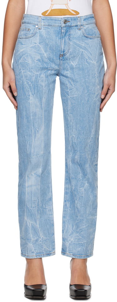 Дънки Stella McCartney Stella McCartney Crinkle Wash Jeans Синьо | 6D00293SPH08, 0