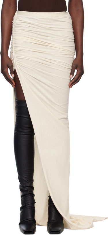 Пола Rick Owens Rick Owens Hollywood Edfu Draped Maxi Skirt Бежово | RP01E7366 JNC, 0