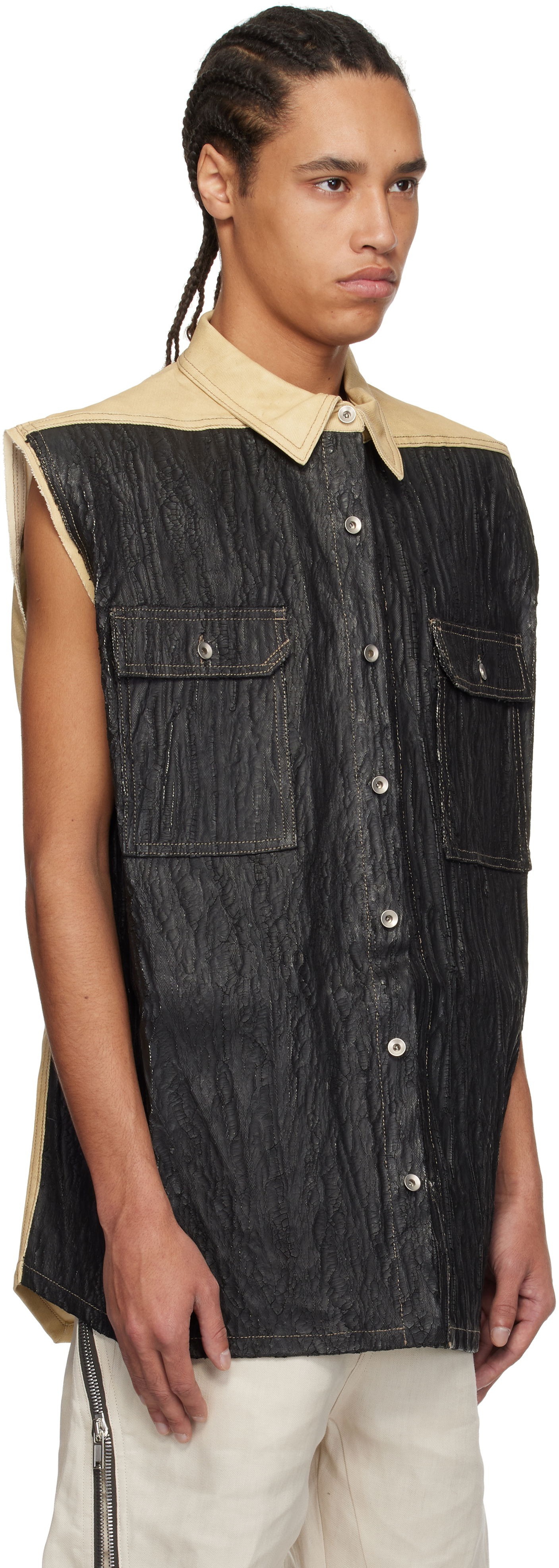 Жилетка Rick Owens Rick Owens DRKSHDW Hollywood Tommy Jumbo Denim Vest Черно | DU01E3764 DCFCR, 1