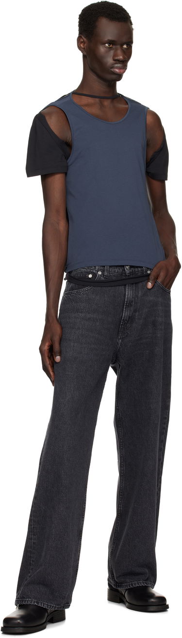 Потник Eckhaus Latta Eckhaus Latta Navy Hugging T-Shirt Синьо | 1203-EL-PS25-B - BLACKBERRY, 3