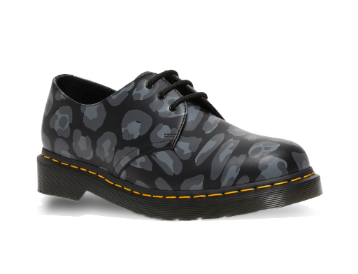 Кецове и обувки Dr. Martens 1461 Distorted Leopard Leather Shoes Черно | 27686001