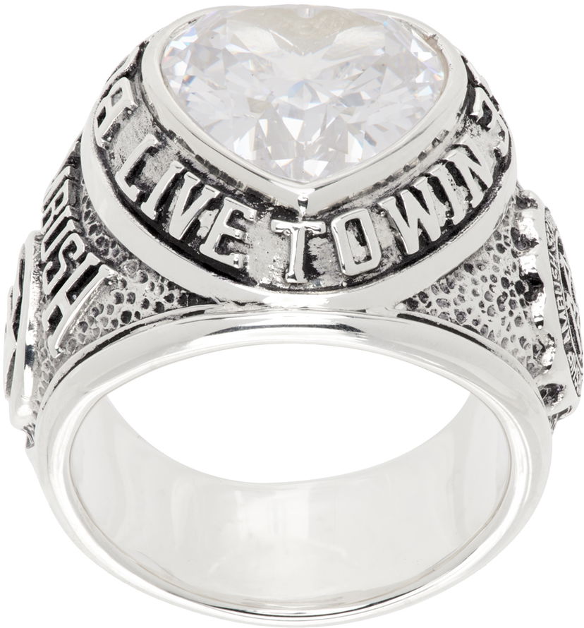 Пръстен Ambush Heart Class Signet Ring Сиво | BMOC002S24SIL0017200