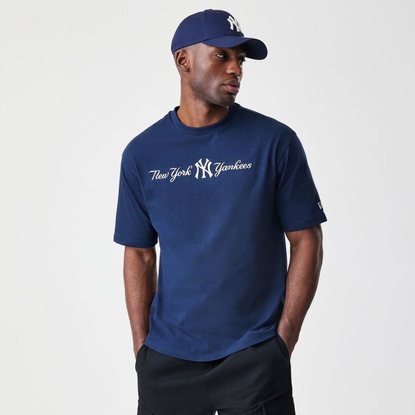 Тениска New Era MLB NY Yankees Graphic Oversized Tee Тъмно синьо | 60758730