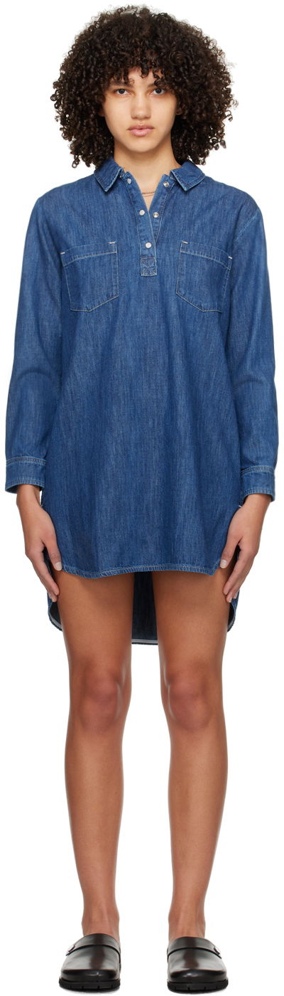 Pокля A.P.C. Texas Denim Minidress Тъмно синьо | COGXF-F35071