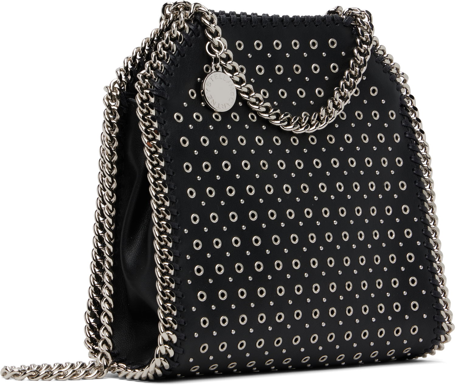 Дамска чанта Stella McCartney Stella McCartney Falabella Eyelet-Stud Mini Bag Черно | 391698WP0582, 1