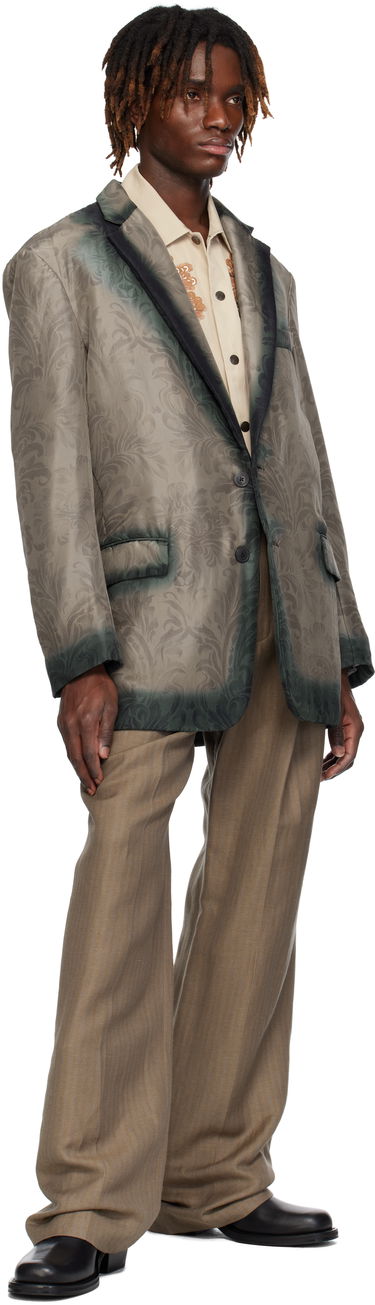 Яке Dries Van Noten Dries Van Noten Sateen Blazer Зелено | 251-020411-1199, 3
