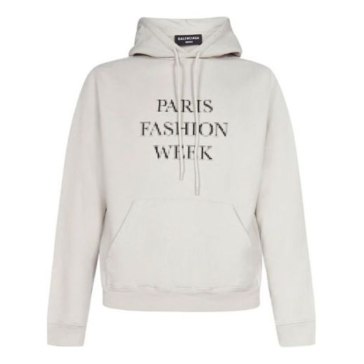 Суитчър Balenciaga Fashion Week Print Hoodie Бежово | 657034TKV852984, 0