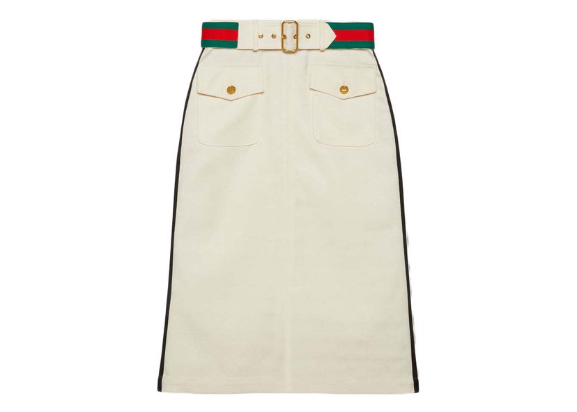 Пола Gucci adidas x Jacquard Skirt White/Beige Бежово | 702988 ZAI22 9133