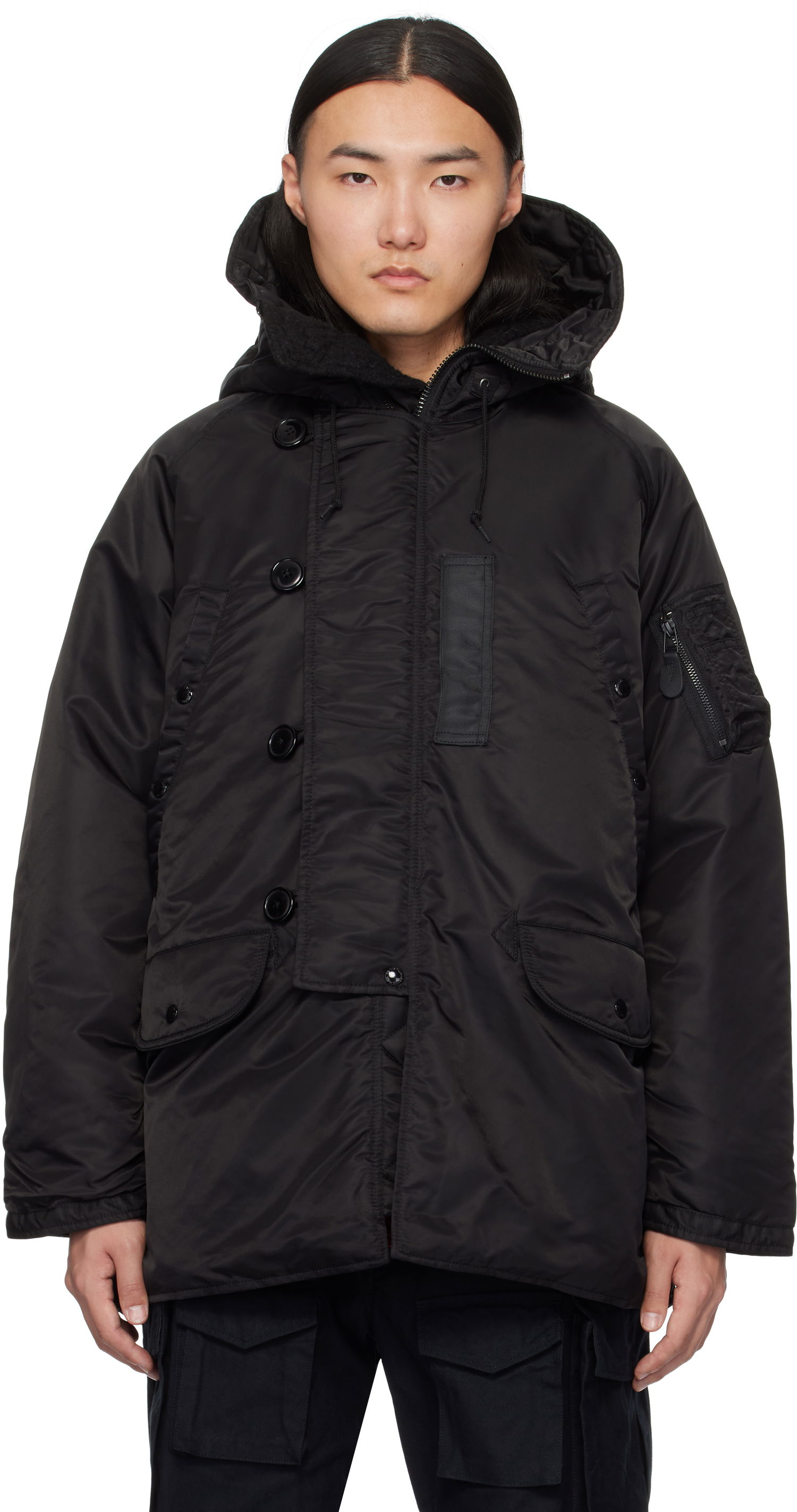Парка BEAMS BEAMS PLUS MIL Type N-3B Down Jacket Черно | 38180373139, 0