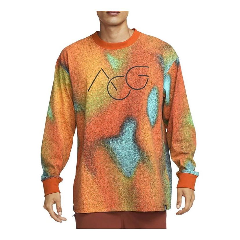 Пуловер Nike ACG ACG Allover Print Long Sleeve Оранжево
 | DV9664-719