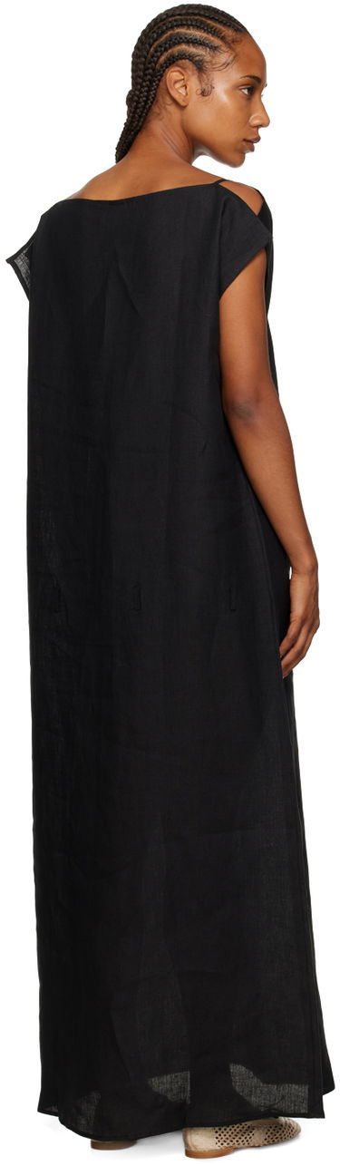 Pокля Baserange Black Linen Maxi Dress Черно | DRLEO-HE-WI23, 2