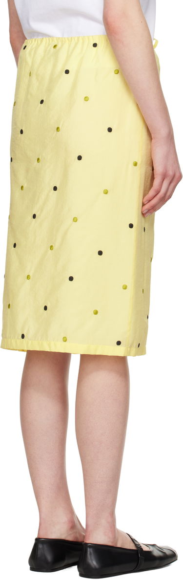 Пола KENZO Kenzo Paris 'KENZO Peonies' Embroidered Straight Midi Skirt Жълто | FF52JU3029CD, 2