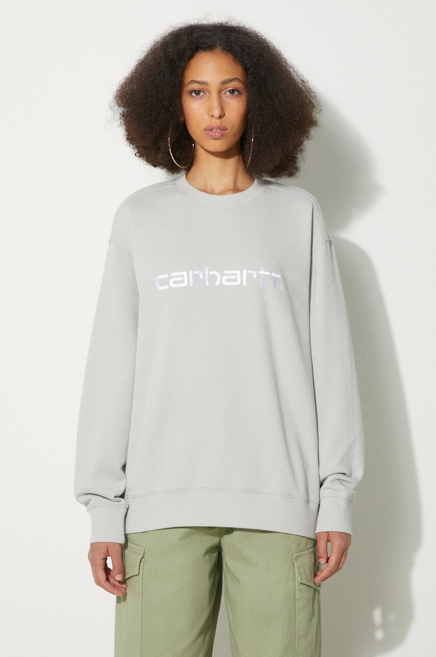 Суитчър Carhartt WIP Sweatshirt with embroidered logo Сиво | I033647.2AXXX, 0