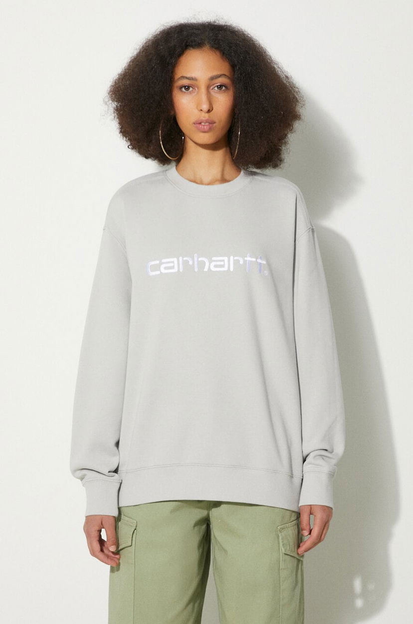 Суитчър Carhartt WIP Sweatshirt with embroidered logo Сиво | I033647.2AXXX