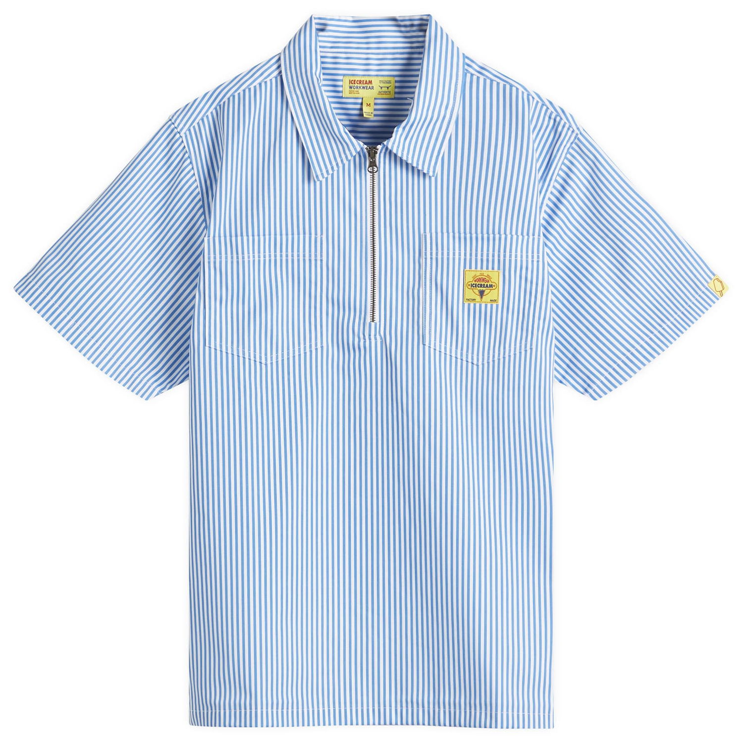 Риза BBC IceCream ICECREAM Quarter Zip Work Shirt Синьо | ICW25108-BLU, 1