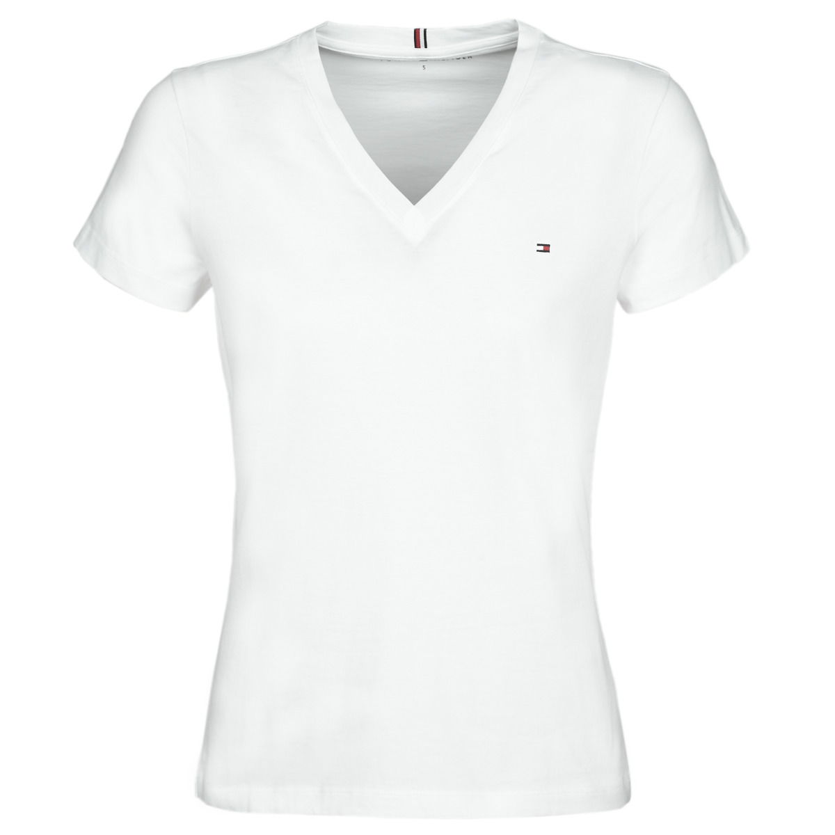 Тениска Tommy Hilfiger HERITAGE V-NECK TEE Бяло | WW0WW24969-100-NOS, 0