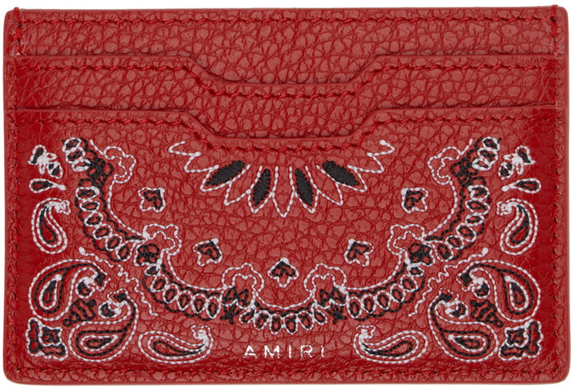 Портфейл AMIRI Red Bandana Card Holder Червено | AMACCO1007