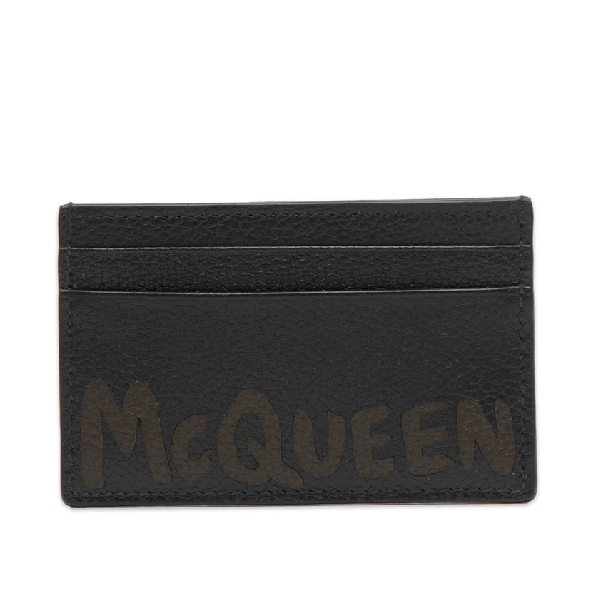 Портфейл Alexander McQueen Graffiti Logo Card Holder Сиво | 7362301AAQ5-1088