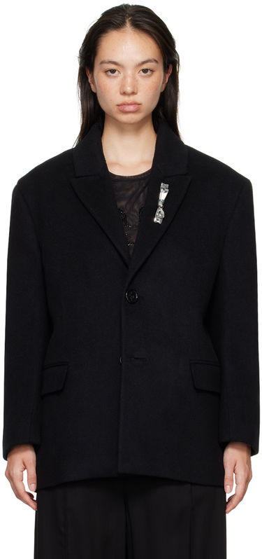 Яке Blumarine Blumarine Bijoux Pin Blazer Черно | A422S083A, 0