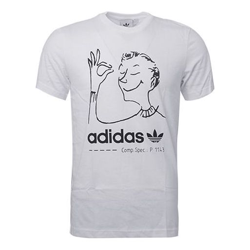 Тениска adidas Originals Short Sleeve Graphic T-Shirt Бяло | CZ1765