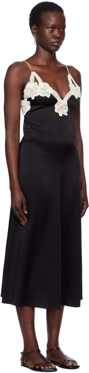 Pокля Jil Sander Jil Sander Lace Trim Slip Midi Dress Черно | J02CT0468_J76018, 1