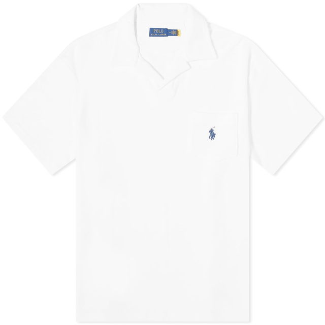 Cotton Terry Polo Shirt White