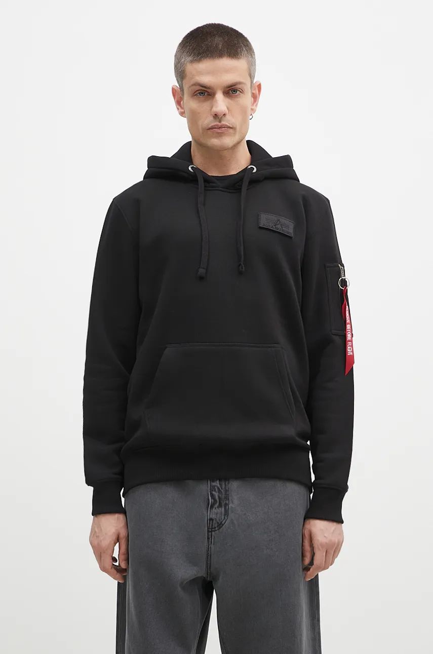 Суитчър Alpha Industries Hoodie With Print Черно | 178314.95, 0