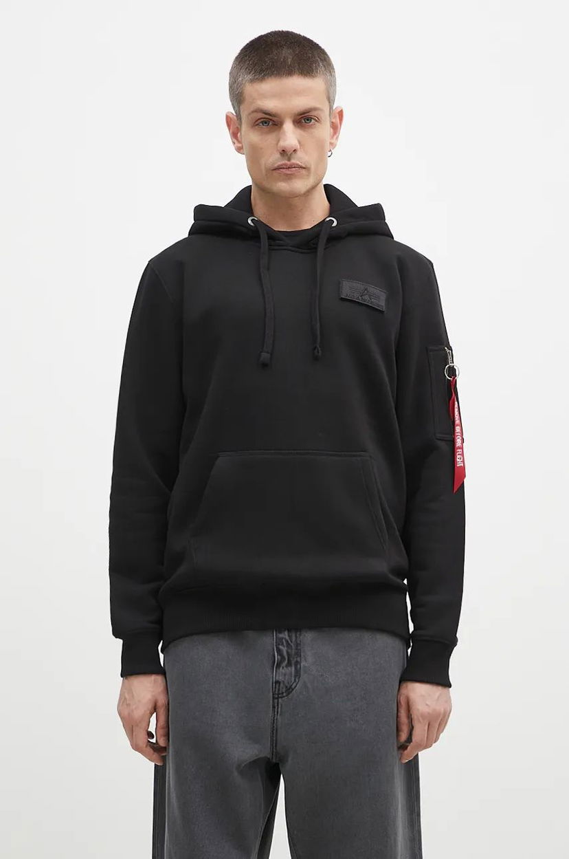 Суитчър Alpha Industries Hoodie With Print Черно | 178314.95