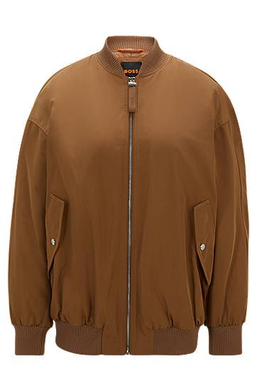 Яке бомбър BOSS Water-Repellent Bomber Jacket Кафяво | 50518470, 0
