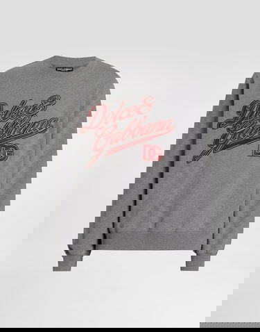 Суитчър Dolce & Gabbana Dolce & Gabbana Embroidered Cotton Sweatshirt Сиво | G9ABJZG7PFVS8291, 0