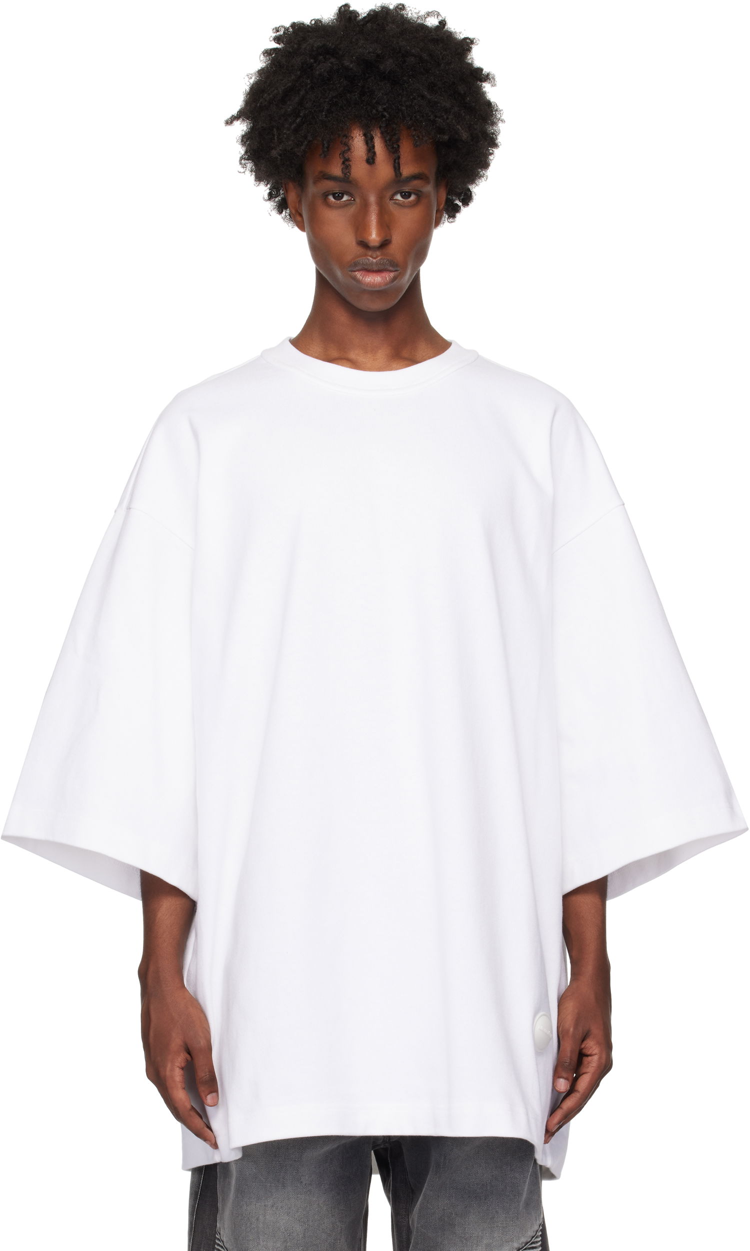 Тениска Alexander Wang Oversized Drop-Sleeve T-shirt Бяло | UCC4241710, 0