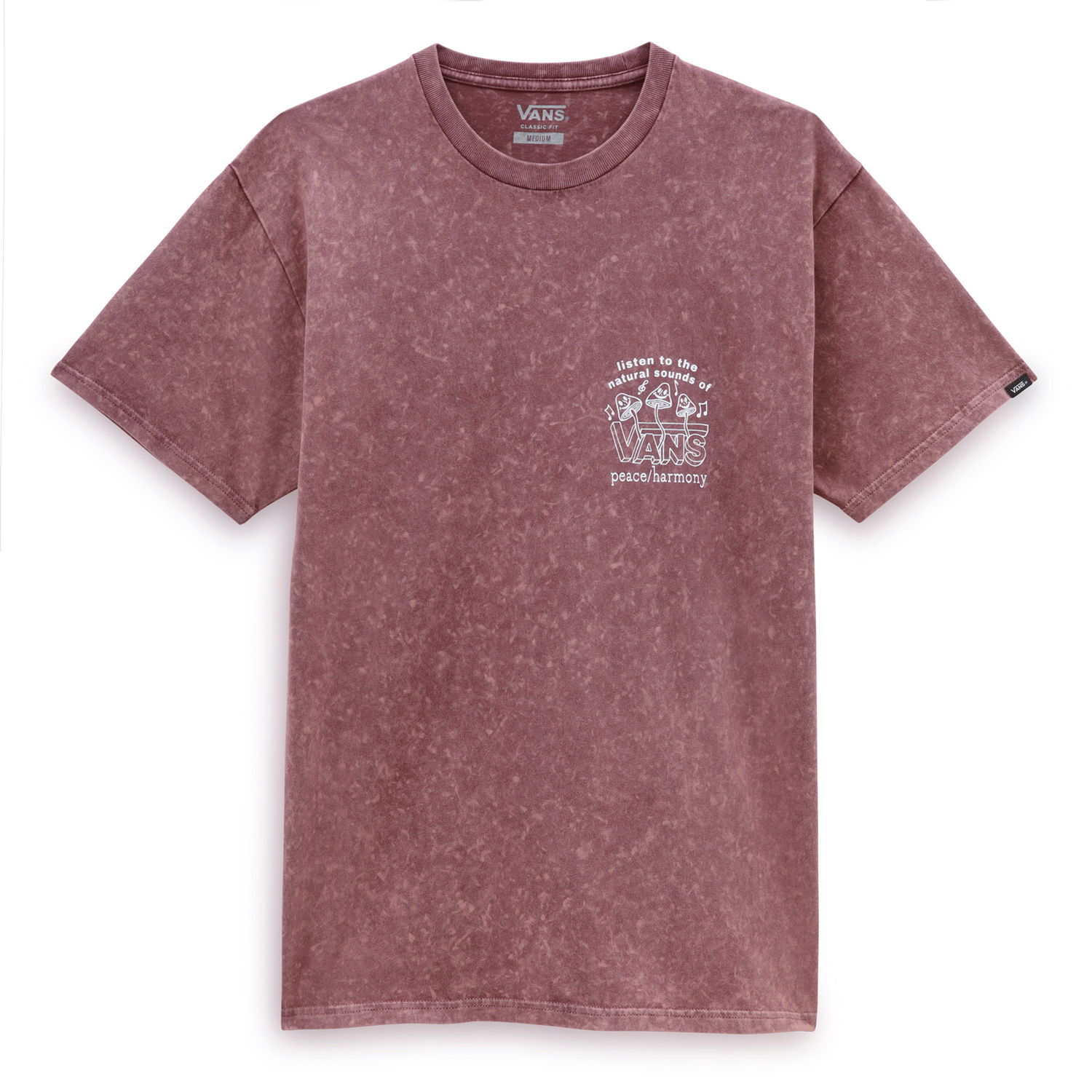 Тениска Vans Plant Harmony Acid Washed Tee Бургунди | VN0000M2ALI1, 1