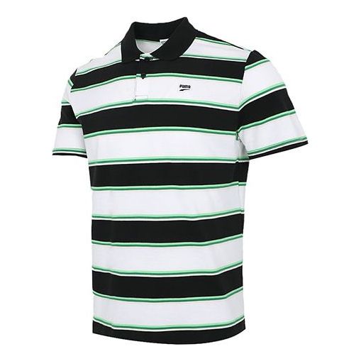 Поло тениска Puma Downtown Stripe Polo Shirt Черно | 599781-02