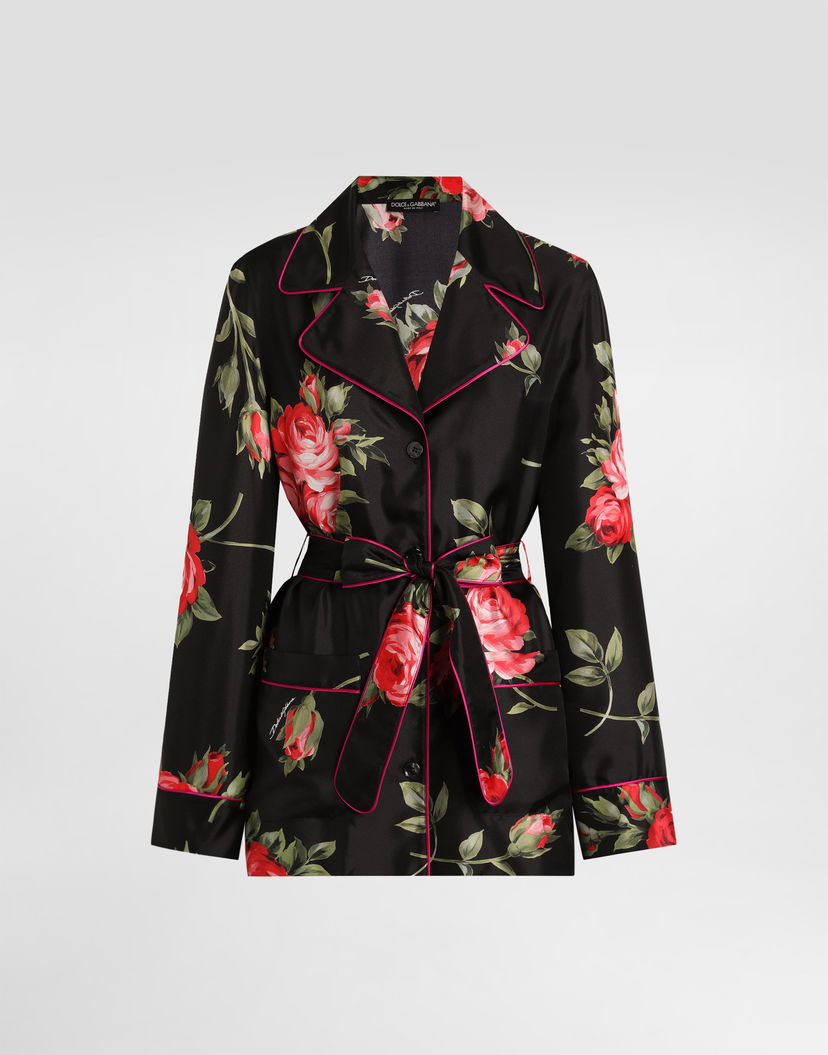 Риза Dolce & Gabbana Rose Bouquet-print Vanity Twill Shirt Многоцветен | F5Q03TIS11GHN5ZN