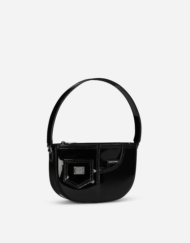 Дамска чанта Dolce & Gabbana Dolce & Gabbana Patent Leather Shoulder Bag Черно | EB0242A147180999, 2