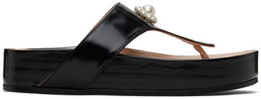 Pокля Simone Rocha Simone Rocha Pearl Thong Platform Sandals Черно | SLD47D 0740, 0