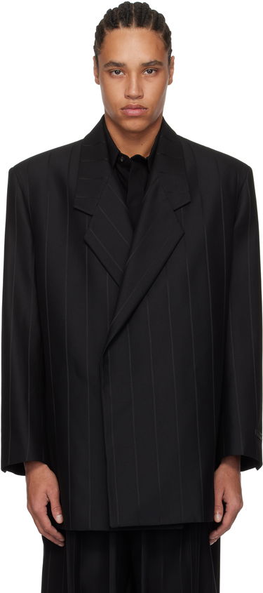 Палта Fear of God Fear of God Pinstripe Relaxed Blazer Черно | FGE260-602TSWV, 0