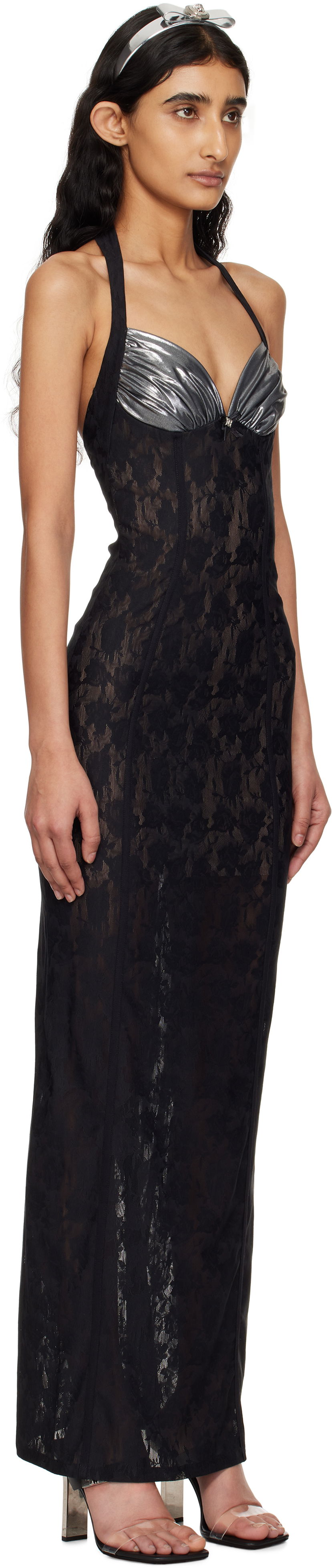 Pокля MISBHV MISBHV Stella Lace Maxi Dress Черно | 250W808, 1