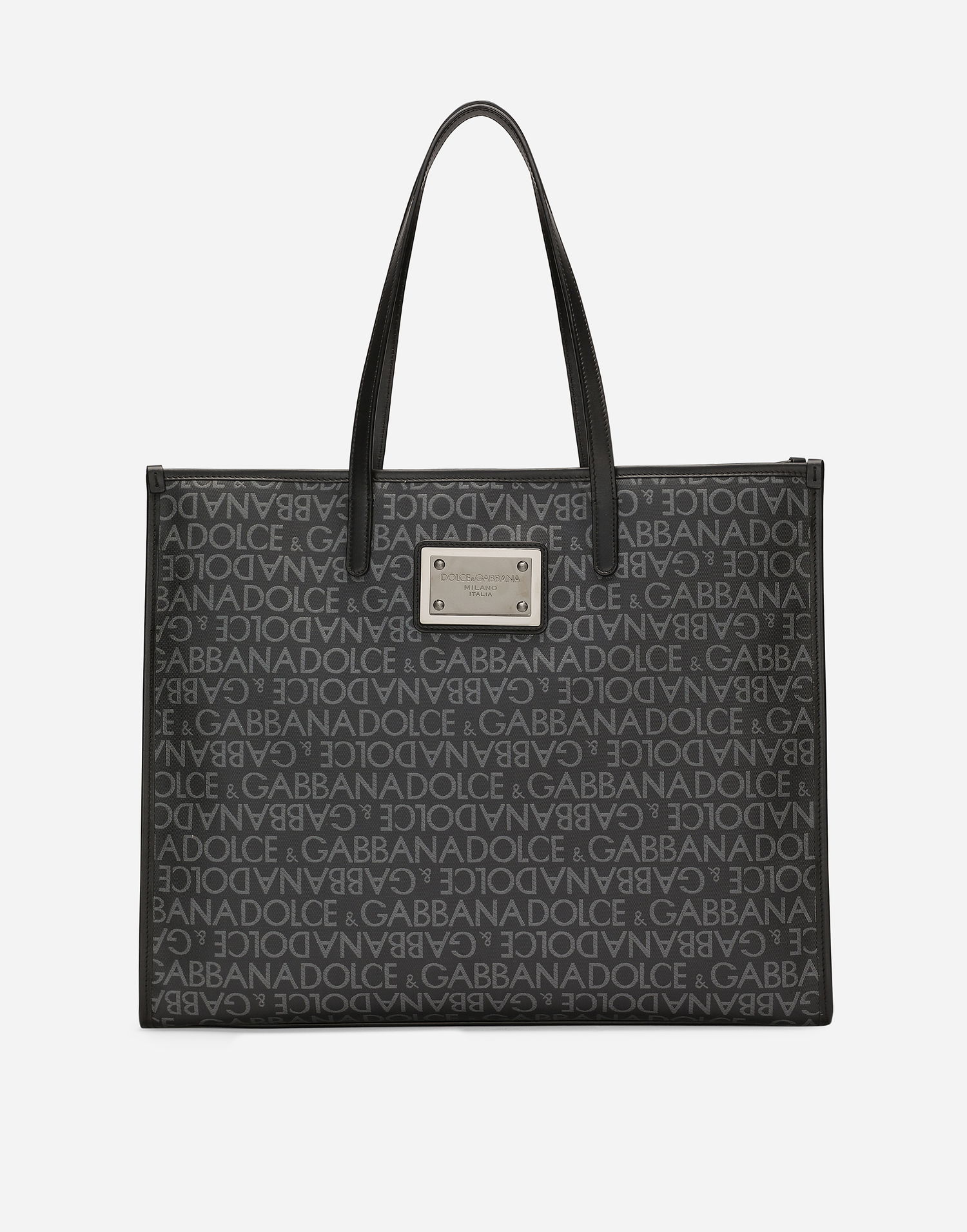 Голяма пазарска чанта Dolce & Gabbana Large Coated Jacquard Shopper Черно | BM2274AJ7058B969, 0