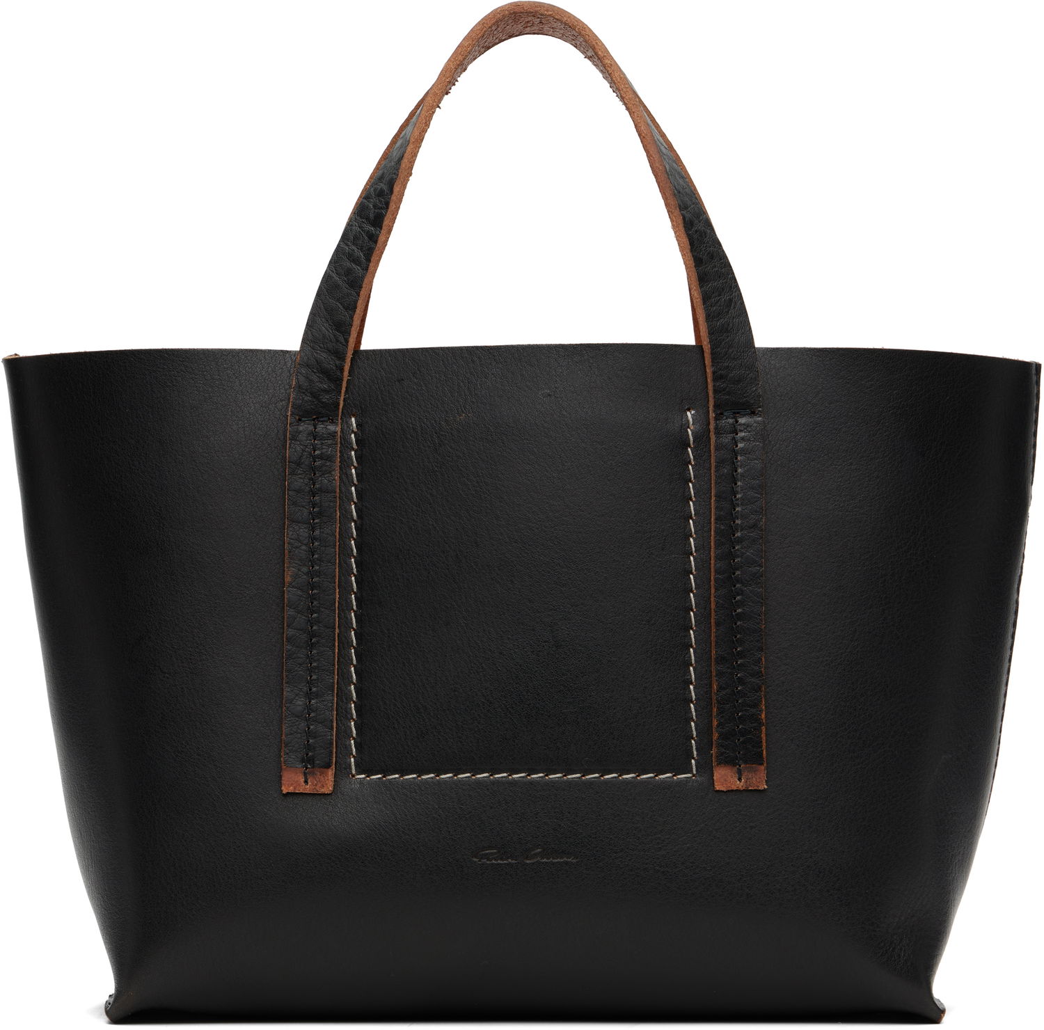 Голяма пазарска чанта Rick Owens Rick Owens Concordians Mini Shopper Tote Черно | RA02E0764 LGET, 0