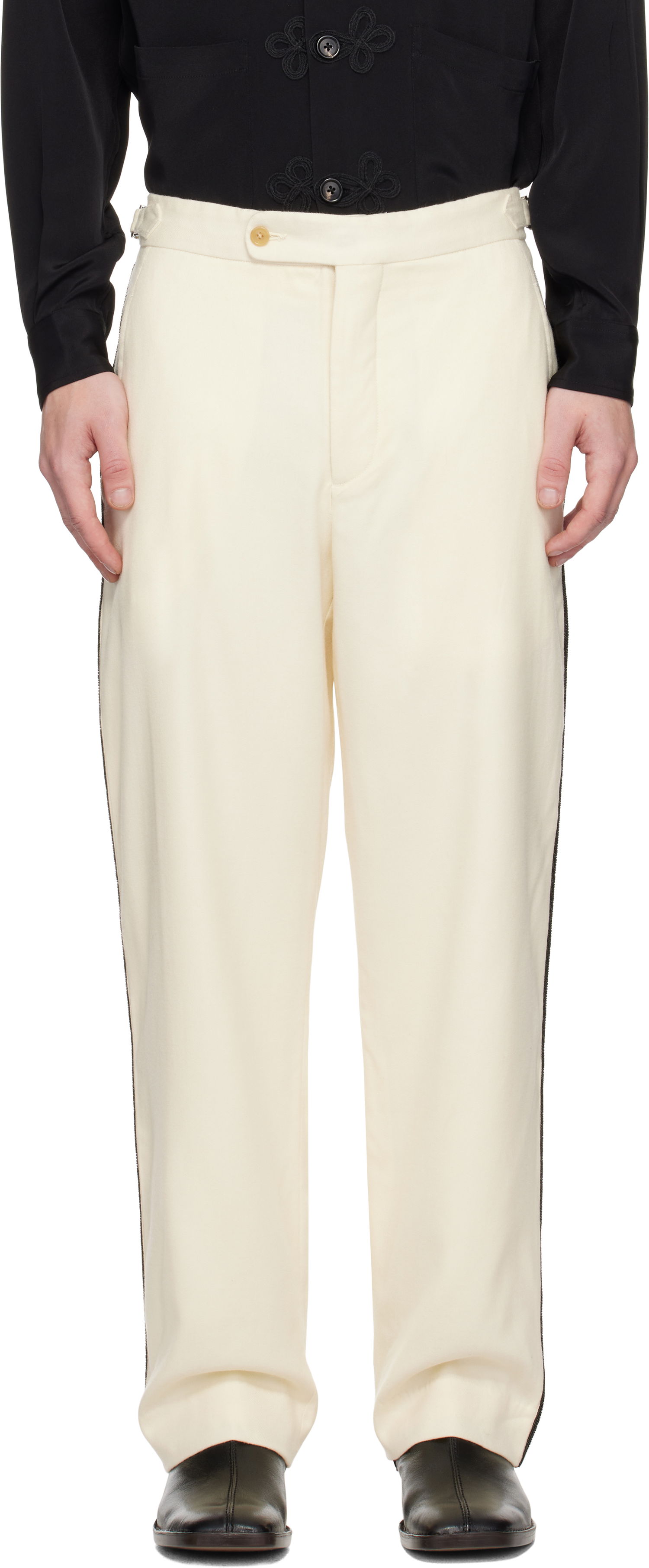 Панталони Bode Beaded Player Trousers Бяло | MRF24BT028, 0