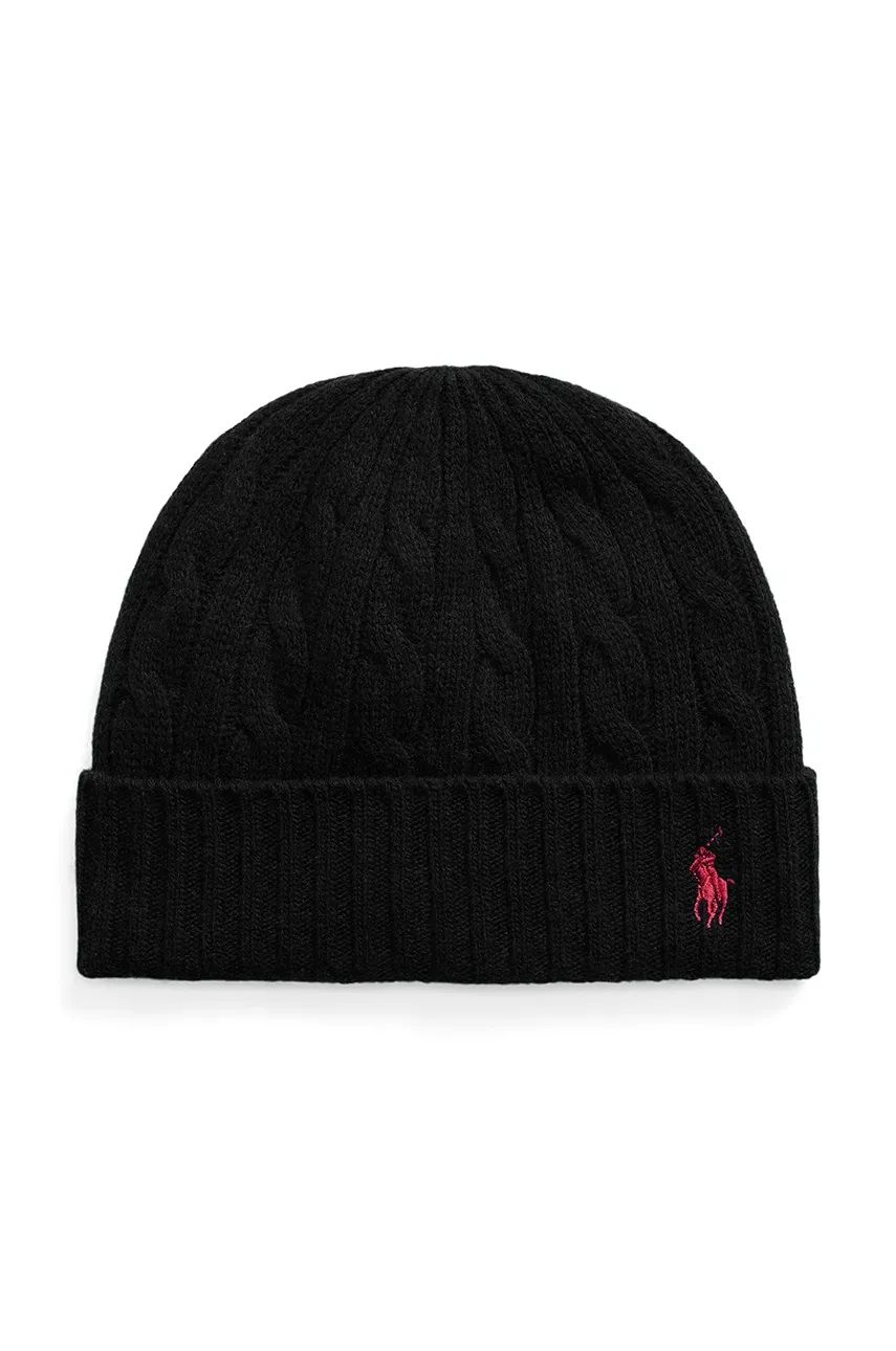 Шапка Polo by Ralph Lauren Cable-Knit Beanie Черно | 449959346, 0