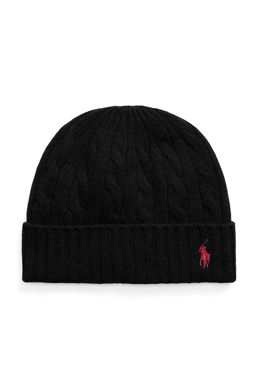 Шапка Polo by Ralph Lauren Cable-Knit Beanie Черно | 449959346