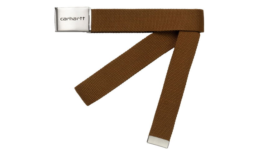 Колани Carhartt WIP Clip Belt Chrome Кафяво | I019176_HZ_XX